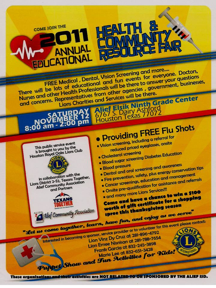 2011 Annual Educational Health & Community Resource Fair